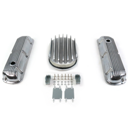 SBF 12” Deep Oval/Finned Engine Dress Up kit~Holes No Breathers 289-351 - Part Number: VPA7AC36