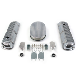 SBF 15” Full Oval/Finned Engine Dress Up kit~w/ Breathers (No PCV) 289-351 - Part Number: VPA7AC4E
