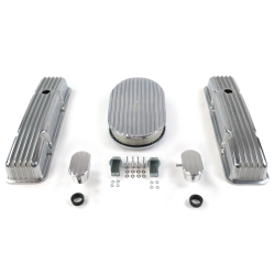 SBC 15” Full Oval/Tall Finned Engine Dress Up kit~w/ Breathers (PCV) - Part Number: VPA7AC51