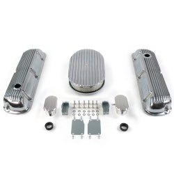 SBF 15” Full Oval/Finned Engine Dress Up kit~w/ Breathers (PCV) 289-351 - Part Number: VPA7AC53