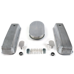 BBC 15” Full Oval/Finned Engine Dress Up kit~w/ Breathers (PCV) - Part Number: VPA7AC54
