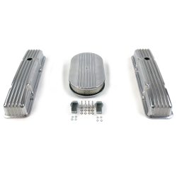 SBC 15” Half Oval/Tall Finned Engine Dress Up kit~Holes No Breathers - Part Number: VPA7AC57