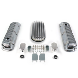SBF 15” Deep Oval/Finned Engine Dress Up kit~w/ Breathers (PCV) 289-351 - Part Number: VPA7AC74