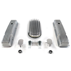SBC 15” Deep Oval/Short Finned Engine Dress Up kit~w/ Breathers (PCV) - Part Number: VPA7AC76