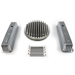 SBC 14” Deep Round/Tall Center Bolt Finned Engine Dress Up Kit No Breathers - Part Number: VPA7AC79
