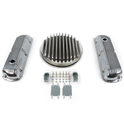 SBF 14” Deep Round/Finned Engine Dress Up kit~Holes No Breathers 289-351 - Part Number: VPA7AC7A