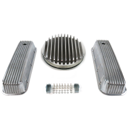 BBC 14” Deep Round/Finned Engine Dress Up kit~Holes No Breathers - Part Number: VPA7AC7B