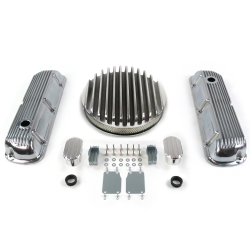 SBF 14” Deep Round/Finned Engine Dress Up kit~w/ Breathers (No PCV) 289-351 - Part Number: VPA7AC7F