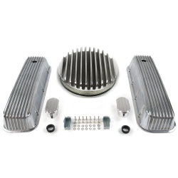 BBC 14” Deep Round/Finned Engine Dress Up kit~w/ Breathers (No PCV) - Part Number: VPA7AC80