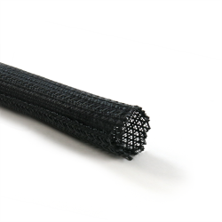 3/8" Black Ultra Split Wrap Wire Loom - 1 Foot - Part Number: KICWFBBK0375L001