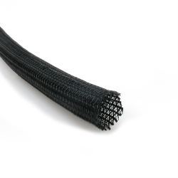 3/4" Black Ultra Split Wrap Wire Loom - 1 Foot - Part Number: KICWFBBK0075L001