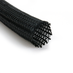 1" Black Ultra Split Wrap Wire Loom - 1 Foot - Part Number: KICWFBBK1X00L001