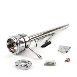 Roadster Column Stainless FLR MNT 2.5" Drop 9 Hole Push Button RD  - Part Number: HEXXX1259PRD0