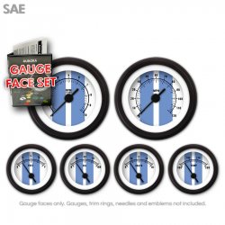 Gauge Face Set - SAE Cobra Blue - Part Number: GARFE121