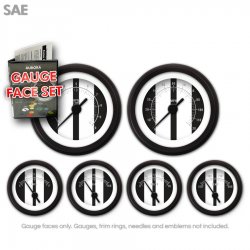 Gauge Face Set - SAE Cobra Black - Part Number: GARFE123