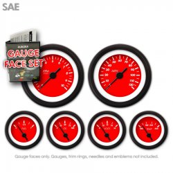 Gauge Face Set - SAE Marker Red - Part Number: GARFE035
