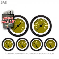 Gauge Face Set - SAE Marker Green - Part Number: GARFE036