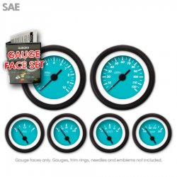 Gauge Face Set - SAE Marker Aqua - Part Number: GARFE037