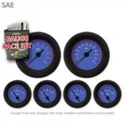 Gauge Face Set - SAE VX Blue - Part Number: GARFE046