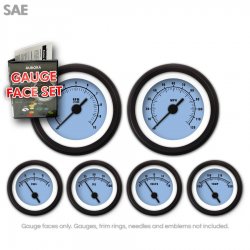 Gauge Face Set - SAE Rider Blue - Part Number: GARFE057