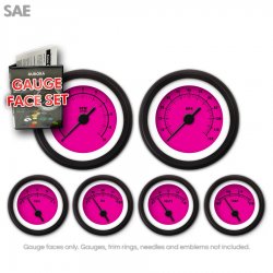 Gauge Face Set - SAE Rider Pink - Part Number: GARFE059