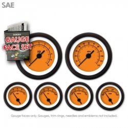 Gauge Face Set - SAE Rider Orange - Part Number: GARFE060