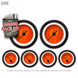 Gauge Face Set - SAE Ghost Flame Red - Part Number: GARFE085