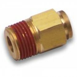 3/8" Push to 1/8" NPT Male Air Fitting - Part Number: HEXAFD38PX18N
