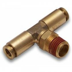 1/4" NPT Male to 1/4" Push Tube Air Fitting - Part Number: HEXAFQ14NX14PX14P