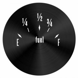 American Classic Fuel Level Black Face - Part Number: AURGF02S3F