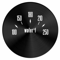 American Classic Water Temp Black Face - Part Number: AURGF02S3W