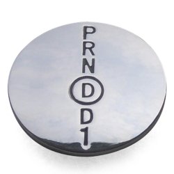 PRNDD1 Shift Knob Medallion Insert -- For Metal Knob - Part Number: ASCMD03