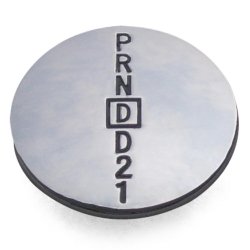PRNDD21 Shift Knob Medallion Insert -- For Metal Knob - Part Number: ASCMD05
