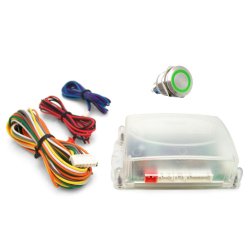 One Touch Engine Start Kit - Green illuminated Button - Part Number: HEXHFS1001G