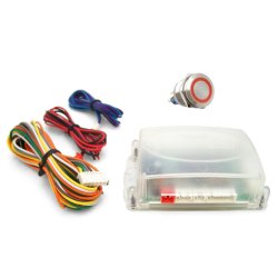 One Touch Engine Start Kit - Red illuminated Button - Part Number: HEXHFS1001R