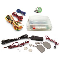 One Touch Engine Start Kit with RFID - Green illuminated Button - Part Number: HEXHFS1002G