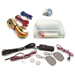 One Touch Engine Start Kit with RFID - Blue illuminated Button - Part Number: HEXHFS1002B