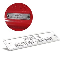 Made in Western Germany - Data Plate for VW Bug Bus Ghia & Porsche 356 - Part Number: VPAVIN105