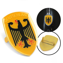 VW German Deutschland Hood Badge Crest - Part Number: VPAHC005