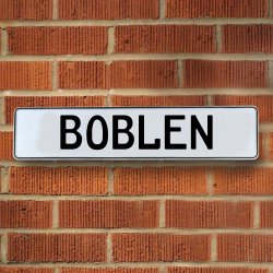 BOBLEN - White Aluminum Street Sign Mancave Euro Plate Name Door Sign Wall - Part Number: VPAY36A47