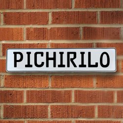 PICHIRILO - White Aluminum Street Sign Mancave Euro Plate Name Door Sign Wall - Part Number: VPAY36A4A