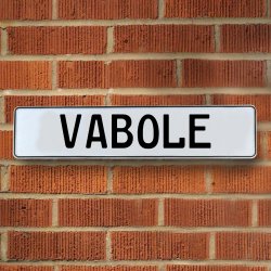 VABOLE - White Aluminum Street Sign Mancave Euro Plate Name Door Sign Wall - Part Number: VPAY36A52