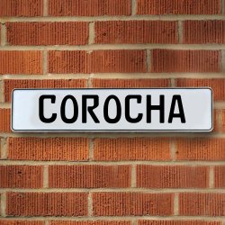 COROCHA - White Aluminum Street Sign Mancave Euro Plate Name Door Sign Wall - Part Number: VPAY36A59