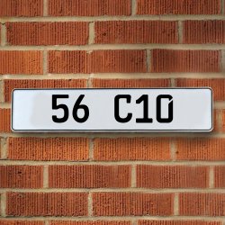 56 C10 - White Aluminum Street Sign Mancave Euro Plate Name Door Sign Wall - Part Number: VPAY36D66