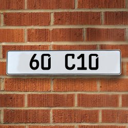 60 C10 - White Aluminum Street Sign Mancave Euro Plate Name Door Sign Wall - Part Number: VPAY36DB7