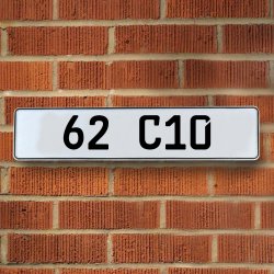 62 C10 - White Aluminum Street Sign Mancave Euro Plate Name Door Sign Wall - Part Number: VPAY36DD6