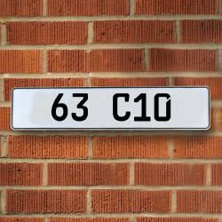 63 C10 - White Aluminum Street Sign Mancave Euro Plate Name Door Sign Wall - Part Number: VPAY36DE6