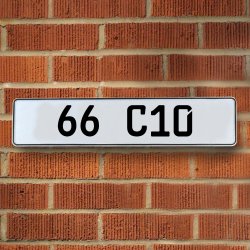 66 C10 - White Aluminum Street Sign Mancave Euro Plate Name Door Sign Wall - Part Number: VPAY36E1D