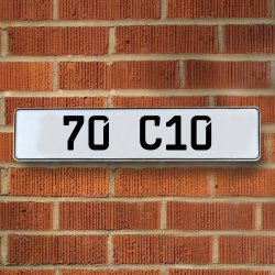 70 C10 - White Aluminum Street Sign Mancave Euro Plate Name Door Sign Wall - Part Number: VPAY36E96