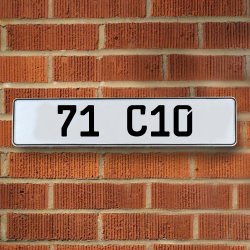 71 C10 - White Aluminum Street Sign Mancave Euro Plate Name Door Sign Wall - Part Number: VPAY36EB6